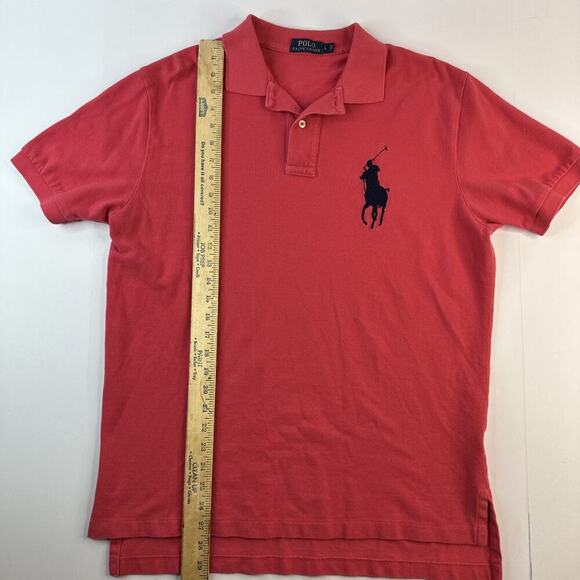 Ralph Lauren Polo Shirt Mens 2XL Pink Slim Fit Big Pony Short Sleeve * - Picture 5 of 9